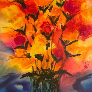 Original Watercolor 16x20 Angels Dance